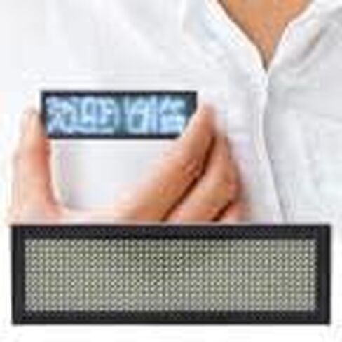 LED Scrolling Name Badge, Programmable Digital LED Tag Badge Sign Message Board (Blue) in Saudi Arabia