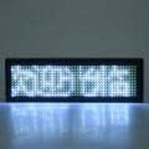 LED Scrolling Name Badge, Programmable Digital LED Tag Badge Sign Message Board (Blue) in Saudi Arabia