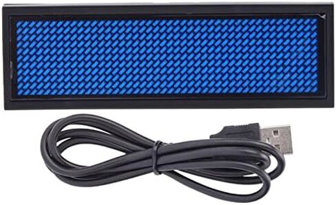 LED Scrolling Name Badge, Programmable Digital LED Tag Badge Sign Message Board (Blue) in Saudi Arabia