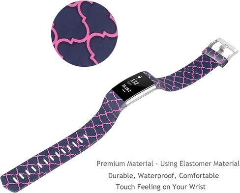 SKYLET متوافق مع Fitbit Charge 2 Bands النساء والرجال، 3 عبوات لطيف ناعم مطبوع عليه زهور استبدال الأساور الملونة لشحن 2 نطاقات النساء الفتيات الصغيرة الكبيرة in Kuwait