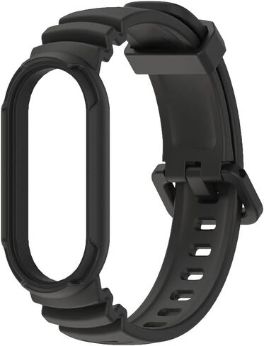 حزام مطاط السيليكون لـ Xiaomi Mi Band 7/6/5 (أسود) in Kuwait