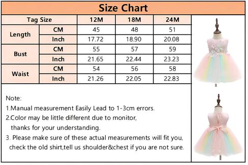 Dresses for Baby Girls Baptism Christmas Birthday Rainbow Tutu Dress for Special Occasion,18M in Kuwait