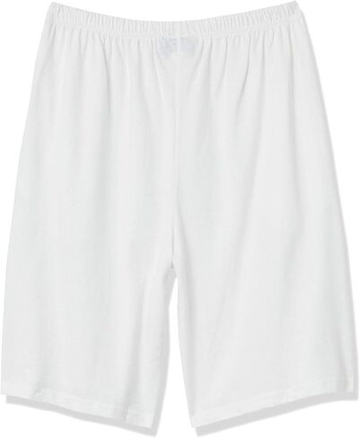 AmeriMark Women’s Shorts - Full Elastic Waist Athletic Bermuda Shorts - Ladies 100% Cotton Pull-On Golf Shorts with Pockets White 2X in Saudi Arabia