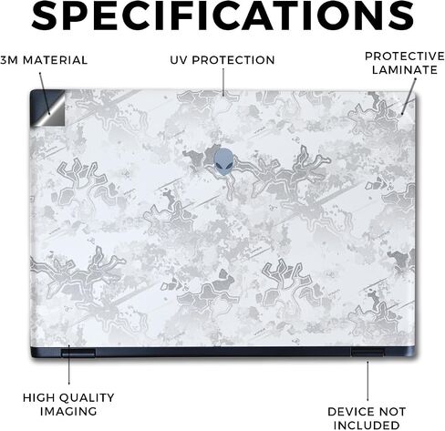 Carbon Fiber Laptop Skin Compatible with Alienware M16 R2 (2024) - Almond Blossom - Premium 3M Vinyl Protective Wrap Decal Cover - Easy to Apply | Crafted in The USA by MightySkins in Kuwait