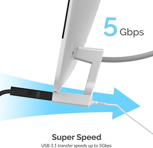 SABRENT Multi Port iMac Hub with Front Access USB Ports, SD/Micro SD Card Reader, 3.5mm Headphone Jack and Rear HDMI 2.0 Output (iMac 2017 to 2020) (HB-SIMC) in Kuwait