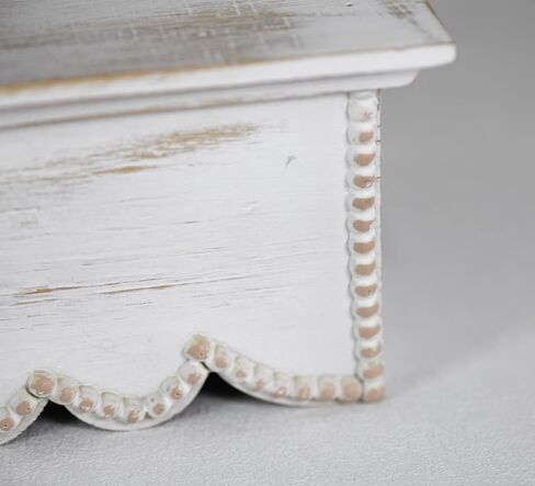 Funerom Rustic 16.5×6.3×3.85 inch Small Wood Wall Shelf (White) in Saudi Arabia