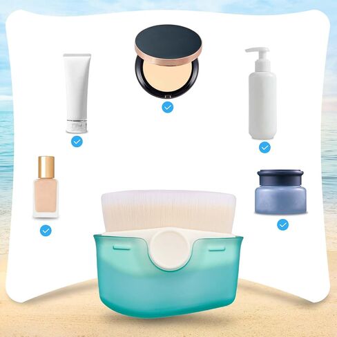 2pcs Sunscreen Applicator, Portable Sunscreen Roller Brush Body Makeup Foundation Sunblock Buddy Brush Set for Kid Children Toddler & Body Makeup Protection(black) in Saudi Arabia