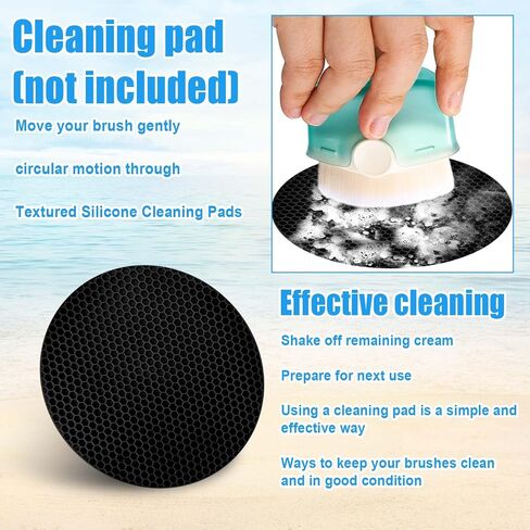 2pcs Sunscreen Applicator, Portable Sunscreen Roller Brush Body Makeup Foundation Sunblock Buddy Brush Set for Kid Children Toddler & Body Makeup Protection(black) in Saudi Arabia