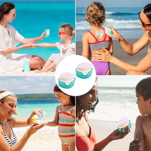 2pcs Sunscreen Applicator, Portable Sunscreen Roller Brush Body Makeup Foundation Sunblock Buddy Brush Set for Kid Children Toddler & Body Makeup Protection(black) in Saudi Arabia