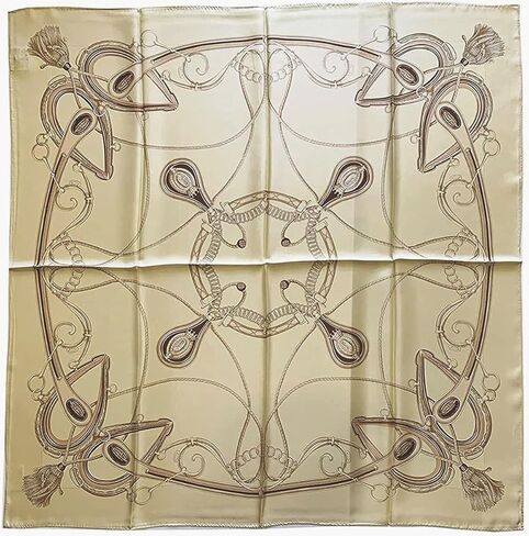 MARUYAMA Silk Scarf, ST889848 Simple Harness,35x35in, presision printed Yokohama Scarf made of 100% Silk in Kuwait