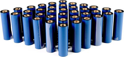 شريط النقل الحراري TSC Printronix Auto ID TTR، مصنوع من الشمع الفاخر، يستخدم مع الطابعات الحرارية، 110 مم × 74 م، 0.5 بوصة، أسود، 36 لفة لطابعات سطح المكتب TTP-244CE وZebra in Kuwait