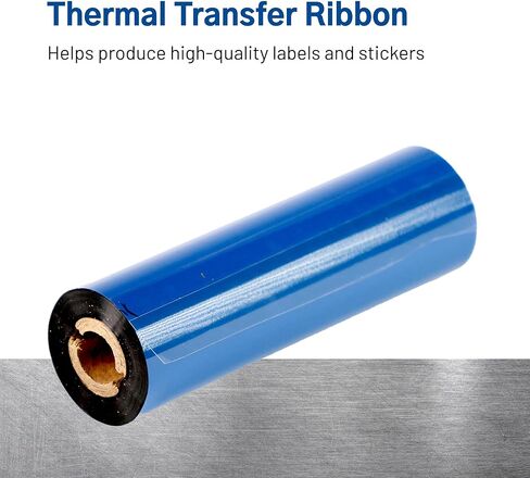 شريط النقل الحراري TSC Printronix Auto ID TTR، مصنوع من الشمع الفاخر، يستخدم مع الطابعات الحرارية، 110 مم × 74 م، 0.5 بوصة، أسود، 36 لفة لطابعات سطح المكتب TTP-244CE وZebra in Kuwait