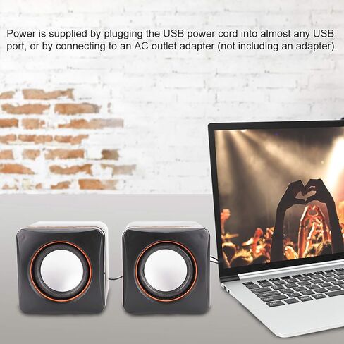 HEITIGN Desktop Speaker Computer Speaker USB Speaker 3.5mm Pc Speaker Mini USB Stereo 3.5mm Jack Wired Speaker for Desktop Laptop Pc Computerdual Track (binaural) in Saudi Arabia