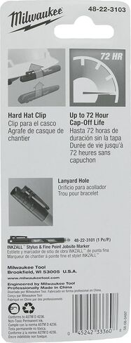Milwaukee 48-22-3103 Inkzall Chisel Tip Multi Surface Jobsite Marker w/ Water, Oil, and Dust Resistance (2 Pack) in Saudi Arabia
