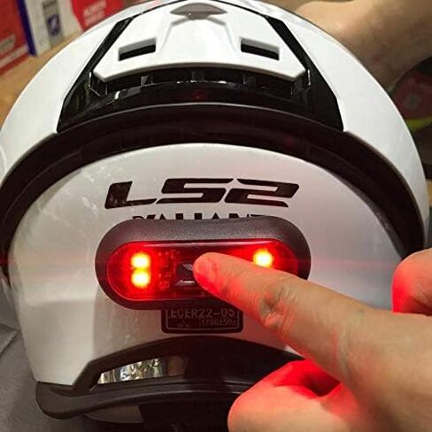 Motorcycle Helmet Light LED Helmet Light Universal Bike Rear Red Helmet Light Warning Tail Light for Night Riding with USB Rechargeable Battery in Saudi Arabia