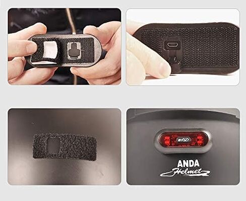 Motorcycle Helmet Light LED Helmet Light Universal Bike Rear Red Helmet Light Warning Tail Light for Night Riding with USB Rechargeable Battery in Saudi Arabia