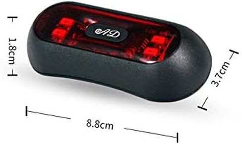 Motorcycle Helmet Light LED Helmet Light Universal Bike Rear Red Helmet Light Warning Tail Light for Night Riding with USB Rechargeable Battery in Saudi Arabia