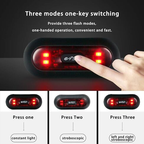 Motorcycle Helmet Light LED Helmet Light Universal Bike Rear Red Helmet Light Warning Tail Light for Night Riding with USB Rechargeable Battery in Saudi Arabia