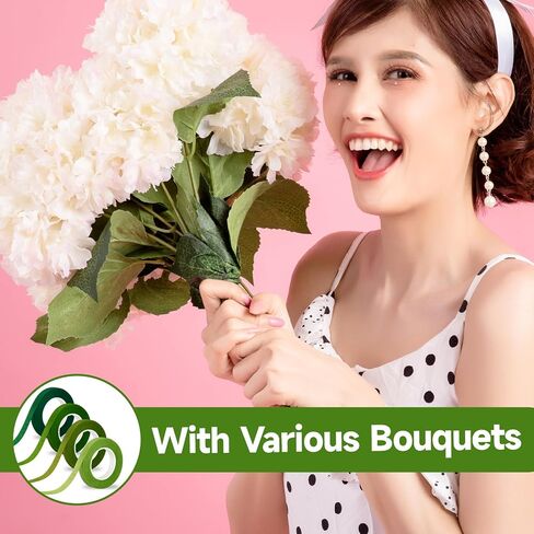 4 Rolls Floral Tape Green Flower Tape Washi Tape for Artificial Flowers 1/2 Inch 30 Yard Plant Tape Flower Wrap Tape Bouquet Supplies for Floral Crafts Floral Wrapping Arranging in Saudi Arabia