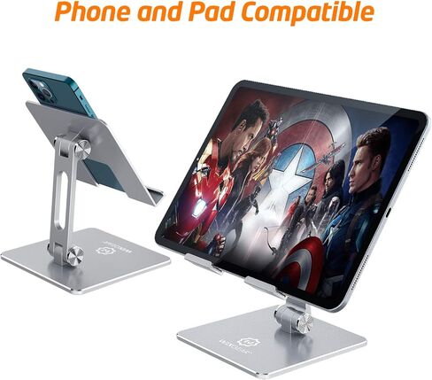 حامل WixGear iPad وحامل الكمبيوتر اللوحي للمكتب، حامل كمبيوتر لوحي معدني قوي من الألومنيوم للمكتب، ارتفاع زاوية قابل للتعديل وسهل الطي، حامل iPad لجميع الأجهزة اللوحية وأجهزة iPad in Kuwait