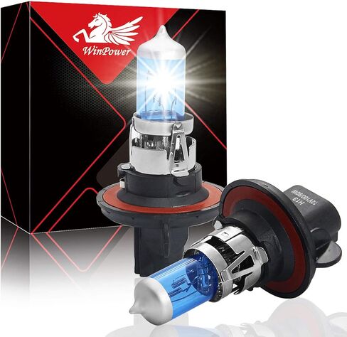 مصباح أمامي هالوجين عالي السطوع H13 من وين باور 60 وات 55 وات 5500 كلفن، عبوة من قطعتين in Kuwait