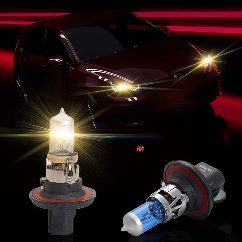 مصباح أمامي هالوجين عالي السطوع H13 من وين باور 60 وات 55 وات 5500 كلفن، عبوة من قطعتين in Kuwait