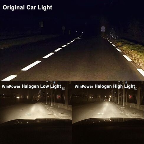 مصباح أمامي هالوجين عالي السطوع H13 من وين باور 60 وات 55 وات 5500 كلفن، عبوة من قطعتين in Kuwait