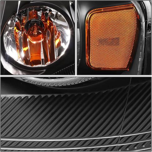 DNA MOTORING HL-OH-F1504-BK-AM استبدال المصابيح الأمامية العنبر الأسود متوافق مع 04-08 F-150/06-08 Mark LT in Saudi Arabia