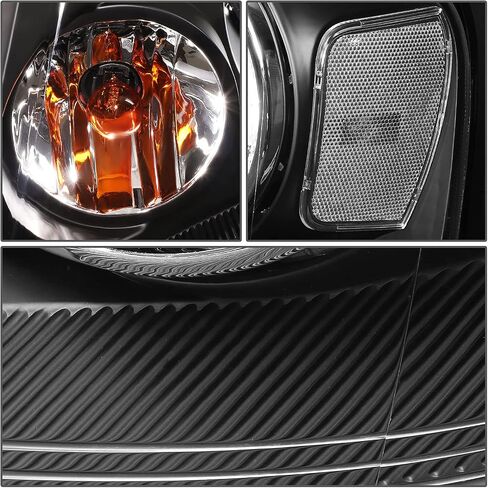 DNA MOTORING HL-OH-F1504-BK-AM Black Amber Headlights Replacement Compatible with 04-08 F-150/06-08 Mark LT in Saudi Arabia