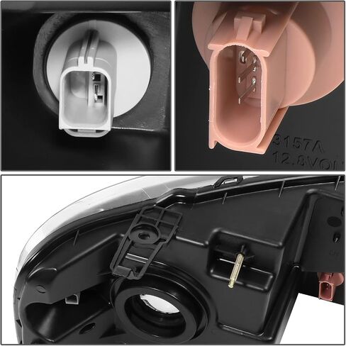 DNA MOTORING HL-OH-F1504-BK-AM Black Amber Headlights Replacement Compatible with 04-08 F-150/06-08 Mark LT in Saudi Arabia