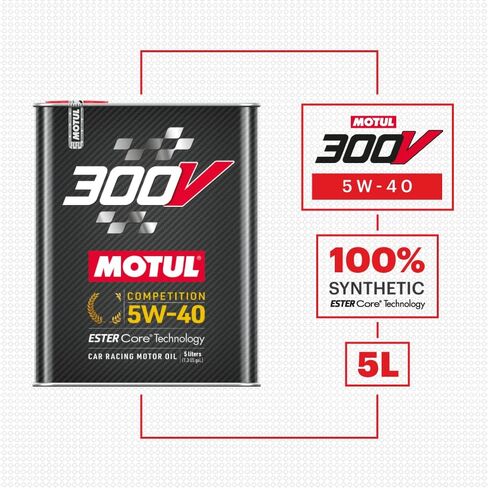 MOTUL 110818 300V 5W-40 COMPETITION Car Racing Motor Oil Full Synthetic Engine Lubricant 5 Liter High Performance 4-Stroke Ester Core in Saudi Arabia