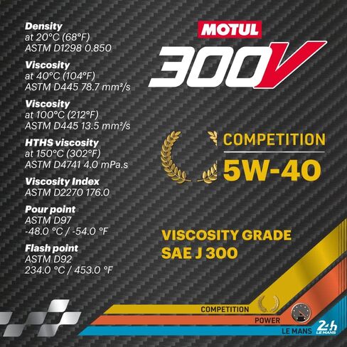 MOTUL 110818 300V 5W-40 COMPETITION Car Racing Motor Oil Full Synthetic Engine Lubricant 5 Liter High Performance 4-Stroke Ester Core in Saudi Arabia