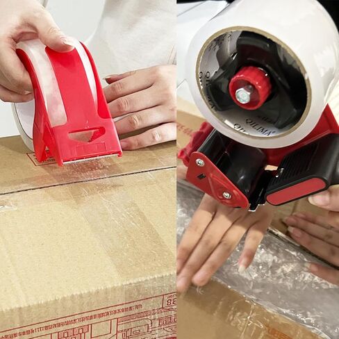 6 لفات من شريط التغليف الشفاف، شريط تغليف عالي التحمل مصمم لنقل الصناديق، الشحن، المكتب، 2.1 مل 1.88 بوصة × 72 ياردة in Kuwait