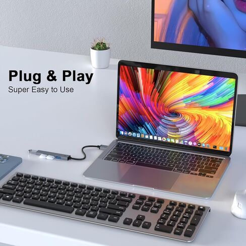 محطة إرساء USB C، قاعدة توصيل USB A ذات 4 منافذ من TOTU - تضيف 1 سريع 5 جيجابت في الثانية USB 3.0 + 3 منافذ USB 2.0 متوافقة مع أجهزة Windows وChrome وLinux والمزيد، قم بتوسيع اتصالك in Saudi Arabia