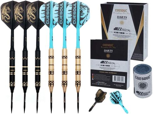 CUESOUL Jazz-Metal Luxury Steel Tip Darts Set 21g/24g/26g with AK5 Integrated Dart Flights in Saudi Arabia