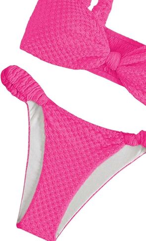 Milumia Women's 2 Piece Swimsuits Ruched Twist Front Bikini Sets Cheeky Swimwear in Saudi Arabia