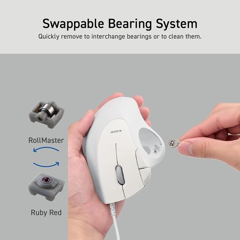 ELECOM Ergonomic Comfort Design Trackball IST Wired USB-A Connection, Super Smooth Tracking with Roller Ball Bearing, 36mm Ball, Thumb Control, Compatible for Windows, PC, and Mac White (M-IT11URWH) in Saudi Arabia