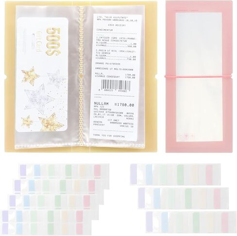 RIIEYOCA 2 Pieces of Mini Folders 30 Pockets with Color Labels,Sticker Storage Book, Suitable for Collecting Cards, Coupons, Receipts, Tax items, Stickers (Green+Purple) in Saudi Arabia