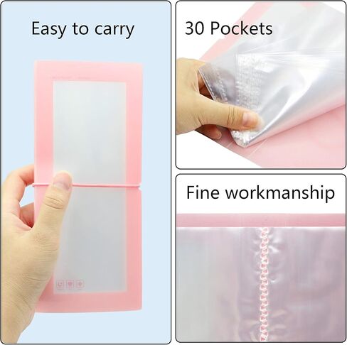 RIIEYOCA 2 Pieces of Mini Folders 30 Pockets with Color Labels,Sticker Storage Book, Suitable for Collecting Cards, Coupons, Receipts, Tax items, Stickers (Green+Purple) in Saudi Arabia