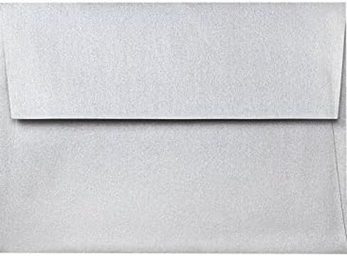 مظروف دعوة LUXPaper A1 في 80 رطل فضي معدني لبطاقات 3 1/2 × 4 7/8، مغلفات قابلة للطباعة للدعوات، مع التقشير والضغط، 50 حزمة، حجم المغلف 3 5/8 × 5 1/8 (فضي) in Saudi Arabia