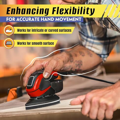 4Pcs Mouse Detail Sanding Interface Pad & 10Pcs Upgraded Ceramic Detail Sanding Disc for 5X Faster Sanding - Detail Sanding Pad with 5 Holes Foam Interface - Mouse Sander Sandpaper Backing Pad in Kuwait