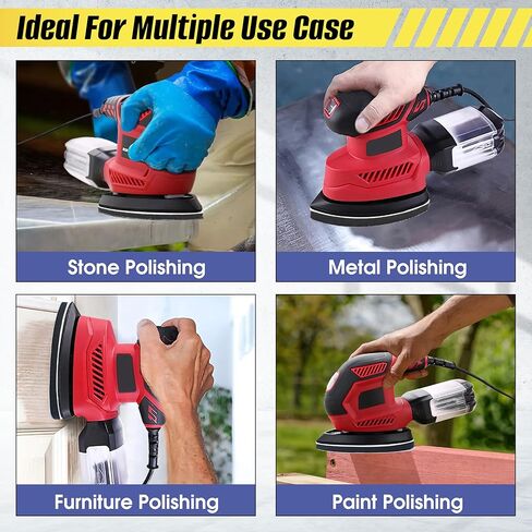 4Pcs Mouse Detail Sanding Interface Pad & 10Pcs Upgraded Ceramic Detail Sanding Disc for 5X Faster Sanding - Detail Sanding Pad with 5 Holes Foam Interface - Mouse Sander Sandpaper Backing Pad in Kuwait