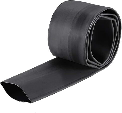 uxcell Heat Shrink Tubing, 1"(25mm) Dia 42mm Flat Width 3:1 Rate Shrinkable Tube Cable Sleeve 1m - Black in Saudi Arabia