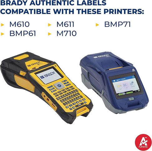 Brady Self-Laminating Vinyl Wrap Around Wire and Cable Labels for M610, M611, M710, BMP61, and BMP71 Printers - 1" x 0.75". M6-18-427 in Saudi Arabia
