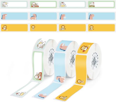 HPRT H11 Label Maker Tape Cute Pattern Thermal Sticker Paper Self-Adhesive Label Tape 12 * 30mm 3-Roll in Saudi Arabia