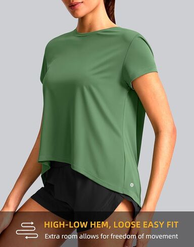 SANTINY Short Sleeve Workout Tops for Women Loose Fit Yoga T-Shirts Lightweight Breathable Running Athletic Tee Shirts in Saudi Arabia