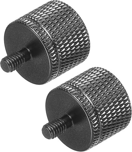 PATIKIL Mic Stand Adapter M4 Male to 1/4 Female Thread Tripod Screw Adapter Double Sides Camera Screw for Microphone Tripod Stand Black 2 Pack in Saudi Arabia