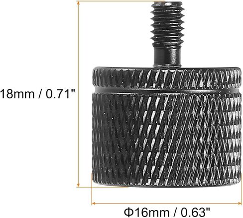 PATIKIL Mic Stand Adapter M4 Male to 1/4 Female Thread Tripod Screw Adapter Double Sides Camera Screw for Microphone Tripod Stand Black 2 Pack in Saudi Arabia