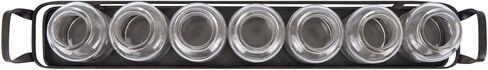 Creative Co-Op 7 Glass Bottles on Rectangle Metal Tray with Handles (Set of 8 Pieces) in Saudi Arabia