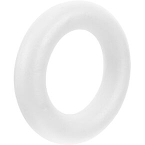 Luxshiny Christmas Foam Wreath Forms 8.5in White Polystyrene Foam Ring Round Foam Hoop Unfinished Foam Circle Ring for Painting Craft DIY Art Floral Projects Wedding Decor